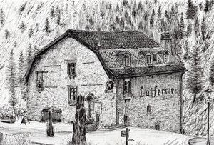 Zinal Switzerland, 2009, (tinta no papel) de Vincent Alexander Booth
